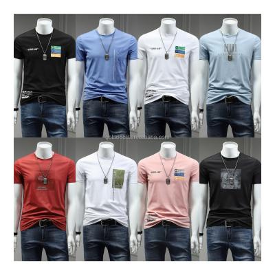 China High Quality Anti-Wrinkle 100% Cotton Embroidered Weight T-Shirt Printed Cheap Custom Mens O-Neck T-Shirt for sale