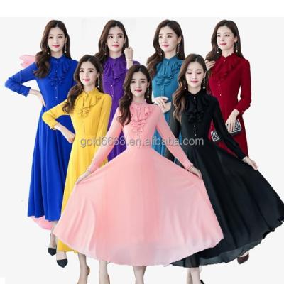 China 2023 Bestselling Anti-Static Dress Springs/Casual Dress Summer Fashion Long Plus Size Formal Dress Office for sale