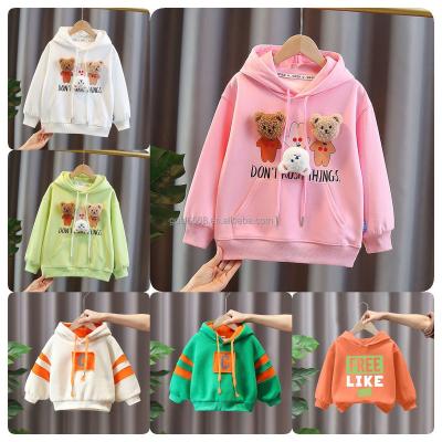 China Anti-Wrinkle Boys And Girls Hoodie Cotton Winter Collection Thick Sleeved High Quality Long Hoodie Children New for sale