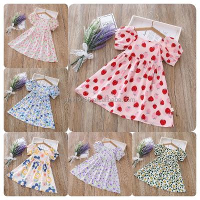 China 2024 Anti-wrinkle children's lace dress baby girl princess Anna Tulle Baptist Party Summer dress small high quality for sale