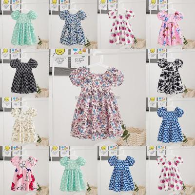 China Anti-wrinkle girls' dress handmade flower ruffled flower children's dress boutique baby dress high quality for sale