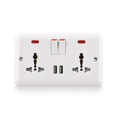 China Youda USB Wall Plate Socket Twin Electrical Outlet Residential / Multipurpose Universal Power 2 Strip for sale