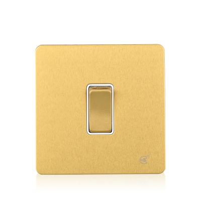 China Antique Stainless Steel/PC/Copper 10a 250v Brass Electric Wall Light Switch for sale