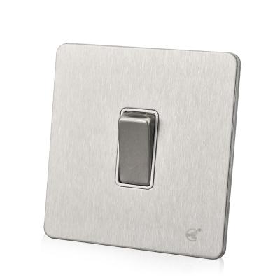 China UK stainless steel/PC/Copper Morden surface mount electric slim wall light switch for sale