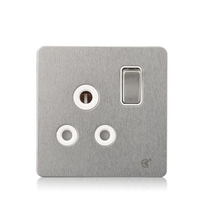 China Philippines Residential / Multipurpose Apartment Swept Steel Wall Outlet Switch Electrical Outlets for sale