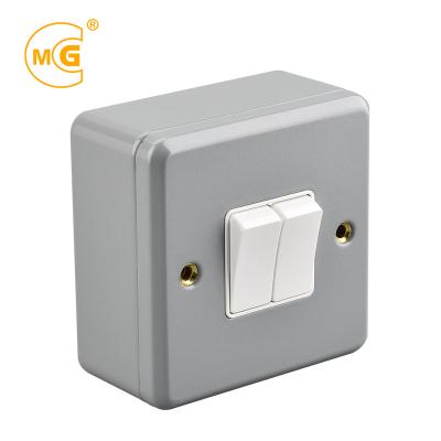 China Metal Clad With Epoxy Powder Coated 2 Gang Industrial Electrical Metal Clad Switch for sale