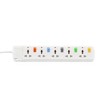 China Residential / General Purpose Universal 5 Gang Extension Wire Socket With Switch for sale