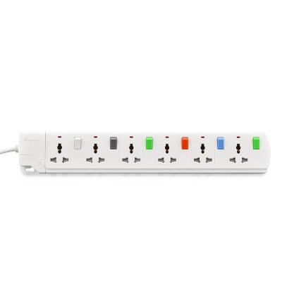 China Residential / General Purpose Industrial Universal 6 Way Extension Socket With Control Switch for sale