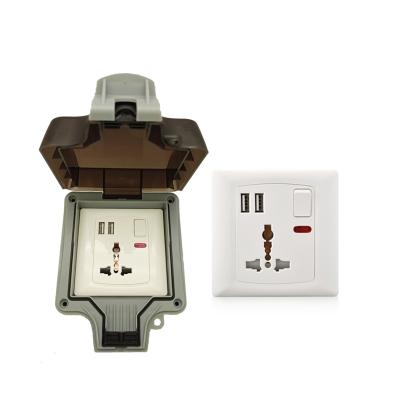 China / UK 13A 16A Waterproof UK Strip Socket Waterproof Enclosure Box British European Outdoor Outlet Plug In for sale