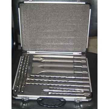 China 13-piece SDS-plus hammer drill set in aluminum box, single or cross tip for sale