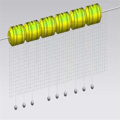 China 10kg-30kg Floating Border Barrier Cylindrical Floating Barrier Buoy For Aquaculture Farms for sale