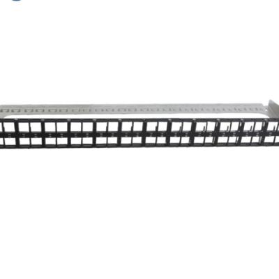 China STP Cold Rolled Steel Blank Compact FTP Patch Panel Unloaded 48 Port For Slim Keystone Jack for sale