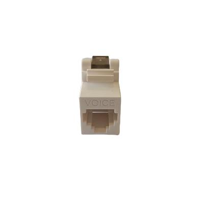 China Toolless Keystone Networking Voice Module Jack RJ11 CAT3 Jack 180 Degree 4P3C for sale