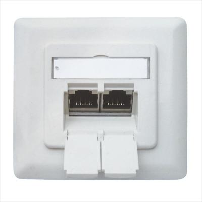 China Germany Zinc RJ45 Wall Socket 80*80mm SMT-4309-80F-HC6 for sale