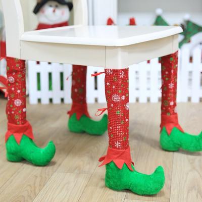 China Home Decoration Christmas Table Leg Covers Socks Elf Elves Shoes Legs Party Decorations Christmas Holiday Festival Decor for sale