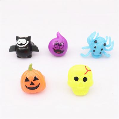 China Festival Decoration Toys Gift Flashing Luminous Flash Finger Ring Toys Halloween LED Jelly Rubber Rings Kids Adults Gift Sets for sale