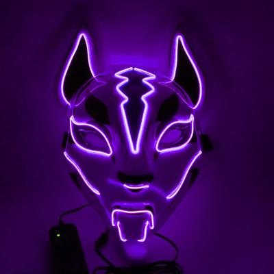 China LED Light Up Mask Cosplay Halloween Face Masks For Men Women Kids Glowing In The Dark Halloween Scary Mask for sale