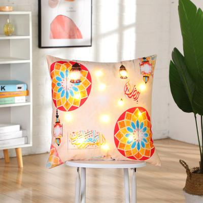 China Pillow Covers 18 x 18 Case 45*45Cm Ramadan Decoration Home Cotton Pillow Cover Eid Mubarak Decor For Party Pillow for sale