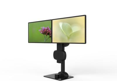 China Elektrisch tillen Draaiende Dual Monitor Arm Stand Voor Verlichting Nek En Lumbal Stijfheid Te koop