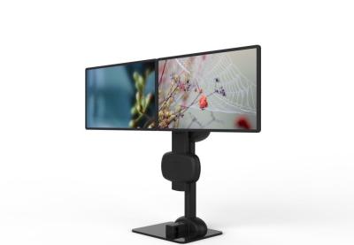 China Elektrisch Lifting Roterende Dual Monitor Arm Stand Voor Verlichting Nek En Lumbal Pijn Te koop