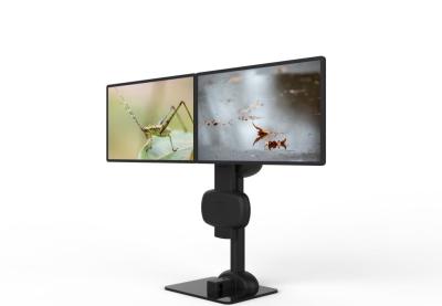 China Automatisch tillen Roterende Dual Monitor Arm Stand Voor verlichting nek en lumbale pijn Te koop