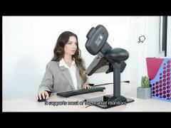 Automatic Lifting And Rotation Of Electric Monitor Stand black