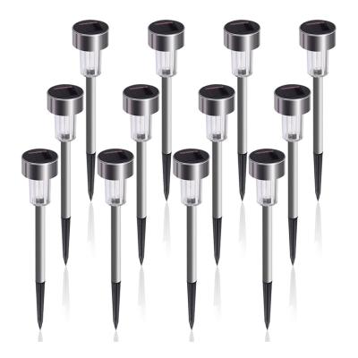 China 10Pack Solar Eco-Friendly And Waterproof Outdoor Stainless Steel Landscape Path Lights Decorative Lights The Walkway Patio Yard for sale