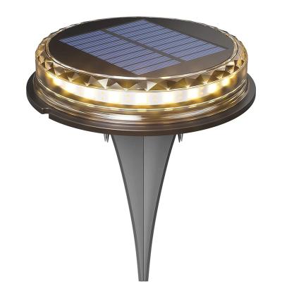 China Solar Garden 17 LED LED Ground Light , Solar Powered Disc Lights 4Pack With A Built In 1200 mAh Battery for sale