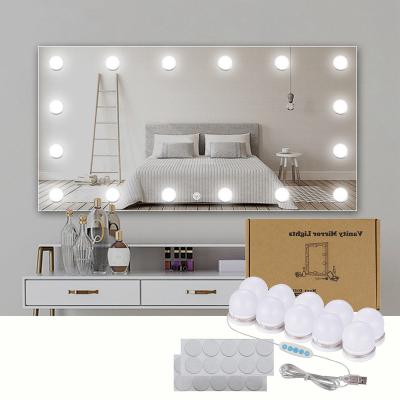 China Modern Modern Hollywood Style Dimmable LED Mirror Ball Lamp for Bathroom Vanity Lighting for sale