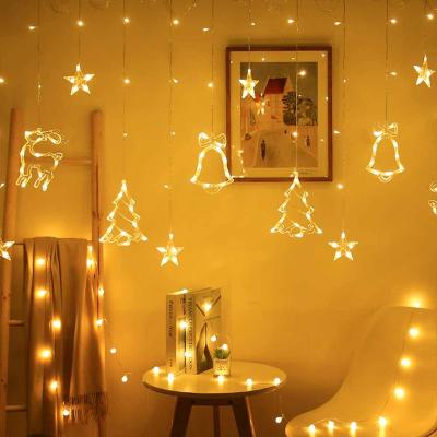 China Christmas Lights Fast Delivery Lighting Curtain String Light Christmas Curtain Lights for sale