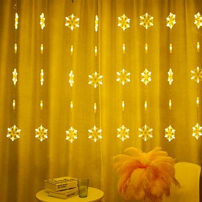 China Hot LED Curtain String Light Factory Sales String Curtain Lights Snowflake String Light Led Snowflake Christmas String Light for sale