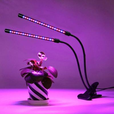 China FLOWER 20W 40 LED Double Head Timing Plant Grow Lights For Indoor Plants for sale