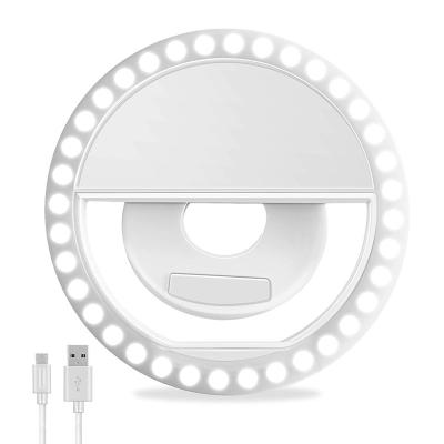 China Photogrphy RK12 36 LED Selfie USB Rechargeable LED Selfie Ring Light For Mobile Phone for sale