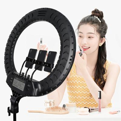 China Waterproof / Shockproof Ring Light 21 Inch 2700 External 65W - 6500K Dimmable Large LED Ring Light With Stand for sale