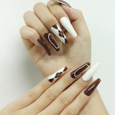 China 2023 Beauty OEM ODM French Artificial Tips French High Quality ABS Plastic Handmade False Nails Press On Nails for sale