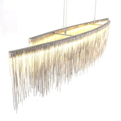 China Contemporary Modern Aluminum Streamline Chandelier Pendant Lamp Light Modern Contemporary Chandelier Lighting Fixture for sale