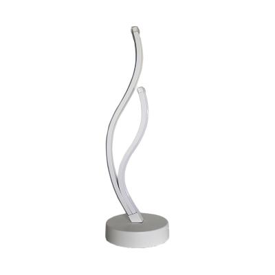 China Contemporary Modern Curved LED Desk Lamp Table Lamp 15W Night Reading Lamp 3000K For Bedroom Study for sale