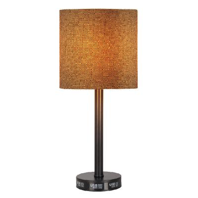 China Modern Luxury Black Home Office Lamp Fabric Lampshade Hotel Night Light Decorative Bedside Table Lamp for sale