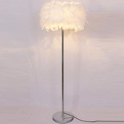 China Mid Century Modern Romantic Feather Floor Lamp Feather Position Floor Lamp Bedside Reading Floor Lamp for sale