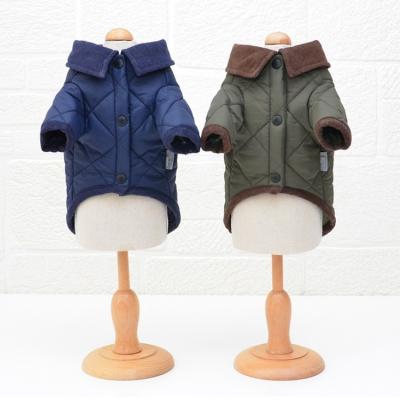 China G01206 British new viable style of autumn and winter thickened warm dog clothes Teddy Bomei fadou clothes dog clothes for sale