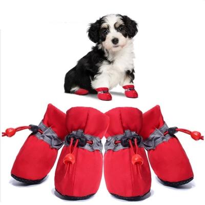 China G00633 4pcs Spring Summer Sustainable Waterproof Dog Shoes Anti-Slip Rain For Small Dogs Cats Puppy Dog Booties for sale