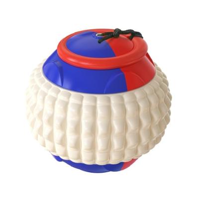 China G00769 Viable Treat Dog Dispensing Balls With Retractable Rope Molar Ball Dog Toys for sale