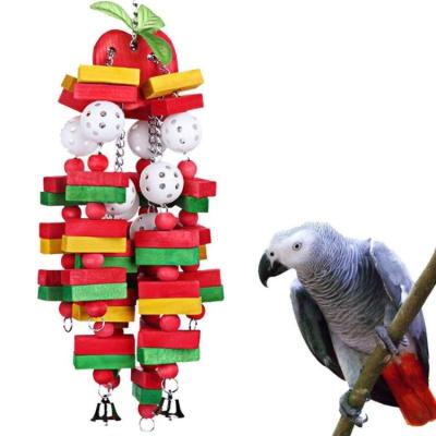 China G00410 Amazon Combination Set Viable Popular Parrot Supplies Wooden Chewing Toys Bird Toys for sale