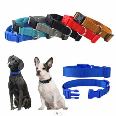 China White Adjustable Plain Sustainable Luxury Personalized Nylon Dog Collar for sale