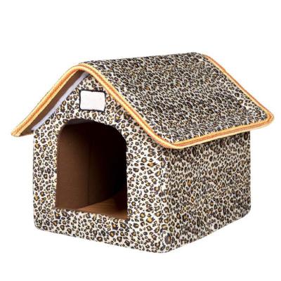 China Breathable Blue Removable Folding Luxury Indoor Dog And Cat Pet House Design for sale