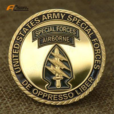 China Beautiful United States Army Special Forces Airborne Gold Coin From World Wholesales Oppresso Liber for sale