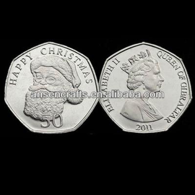 China Worldwide 2013 New Products Happy Christmas Silver Coin for sale