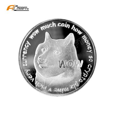 China Europe Money Plated Dogecoin Funny Cute Dog Coins Doge Collection Commemorative Coins for sale