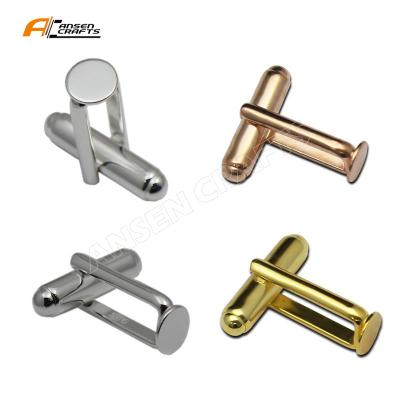 China Custom Keepsake Gold Silver Color Metal Cufflink for sale