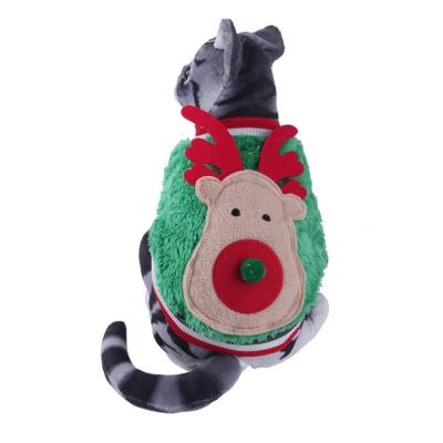 China Viable Cartoon Warm Cute Winter Cotton Small Dog T-shirt Pet Christmas Costume for sale